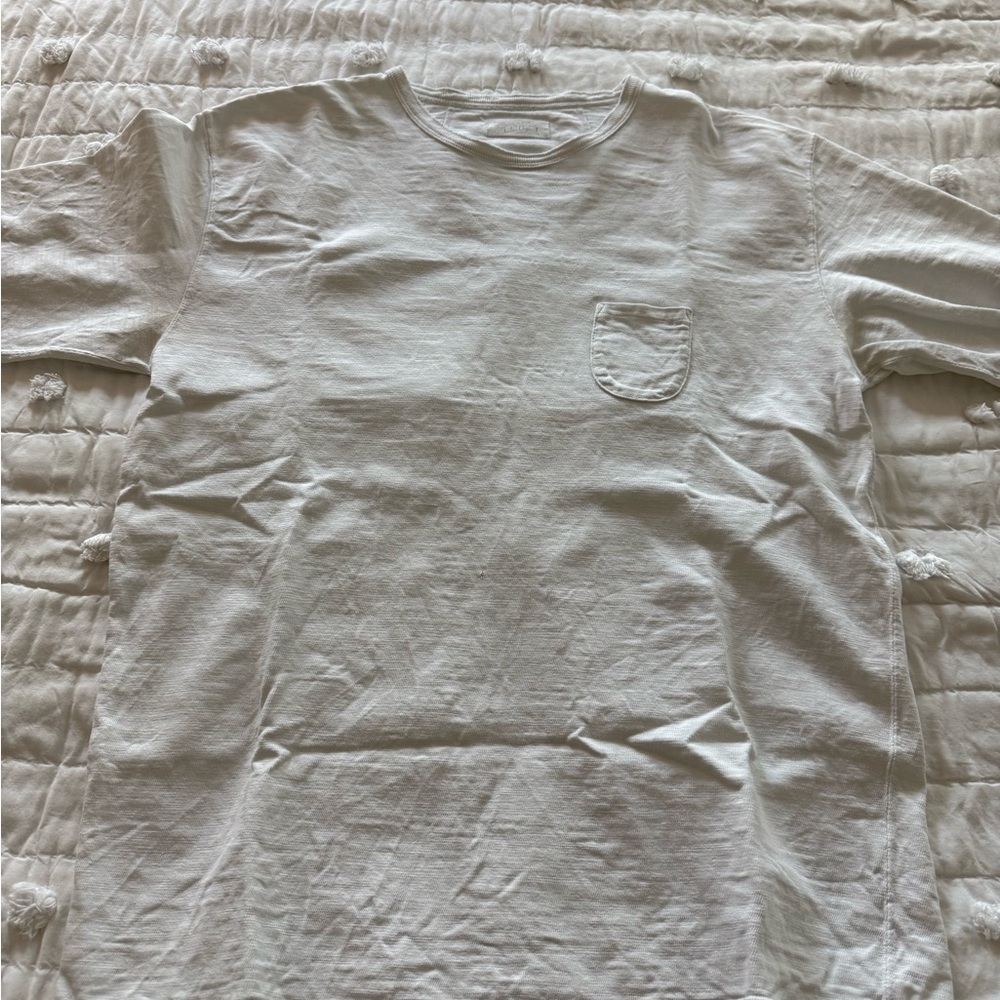 Japanese cotton White Short Sleeve Tee